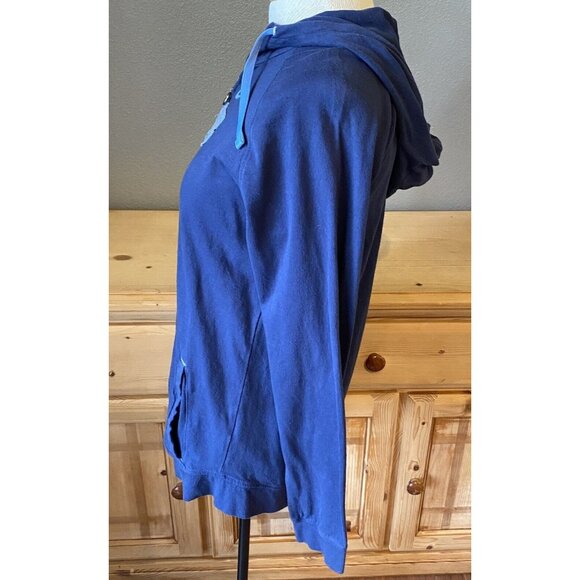 Tampa Bay Rays Jacket Women’s Size Medium Hooded Nike Swoosh Baseball Navy Blue - Picture 7 of 10